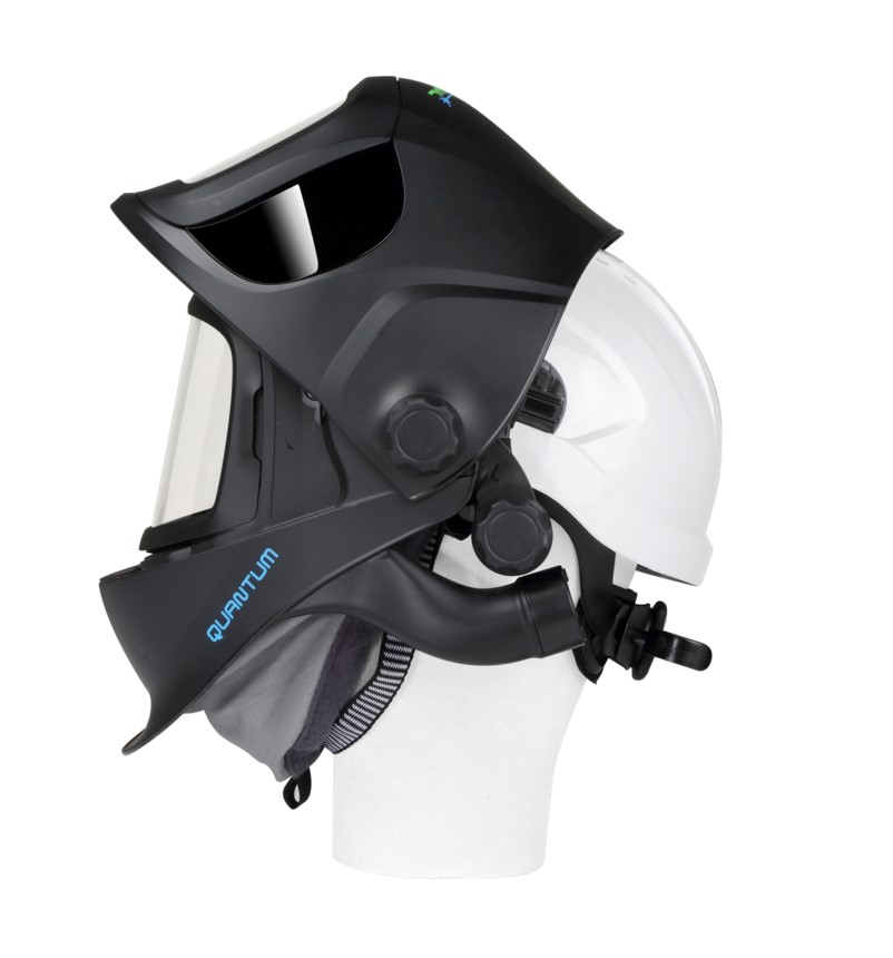 QUANTUM HELMET WITH HARD HAT (WHITE) (AIR-FED)